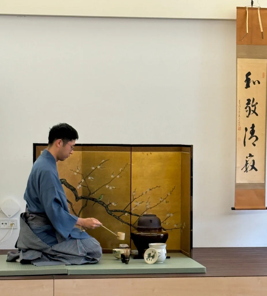 Chanoyu demonstration during the adult session in Kitzbühel.